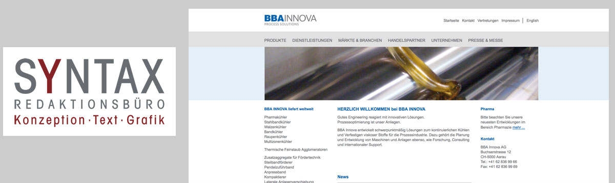 Website: Engineering / Maschinenbau